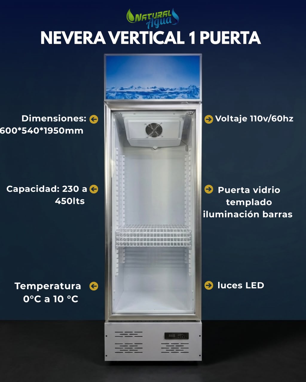 Nevera Vertical 1 Puerta