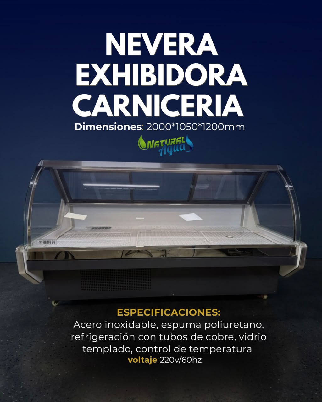 Nevera Exhibidora Carnicería (2000mm)