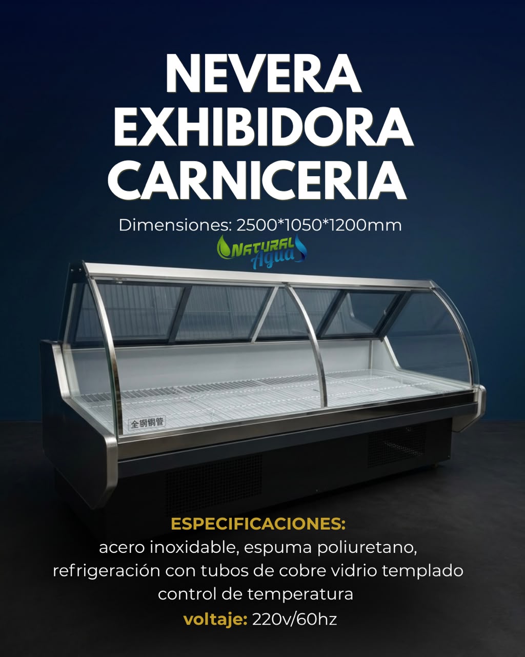 Nevera Exhibidora Carnicería (2500mm)